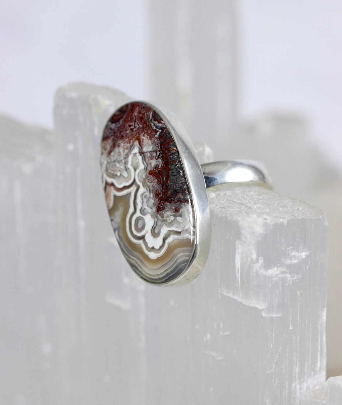 Crazy Lace Agate Ring