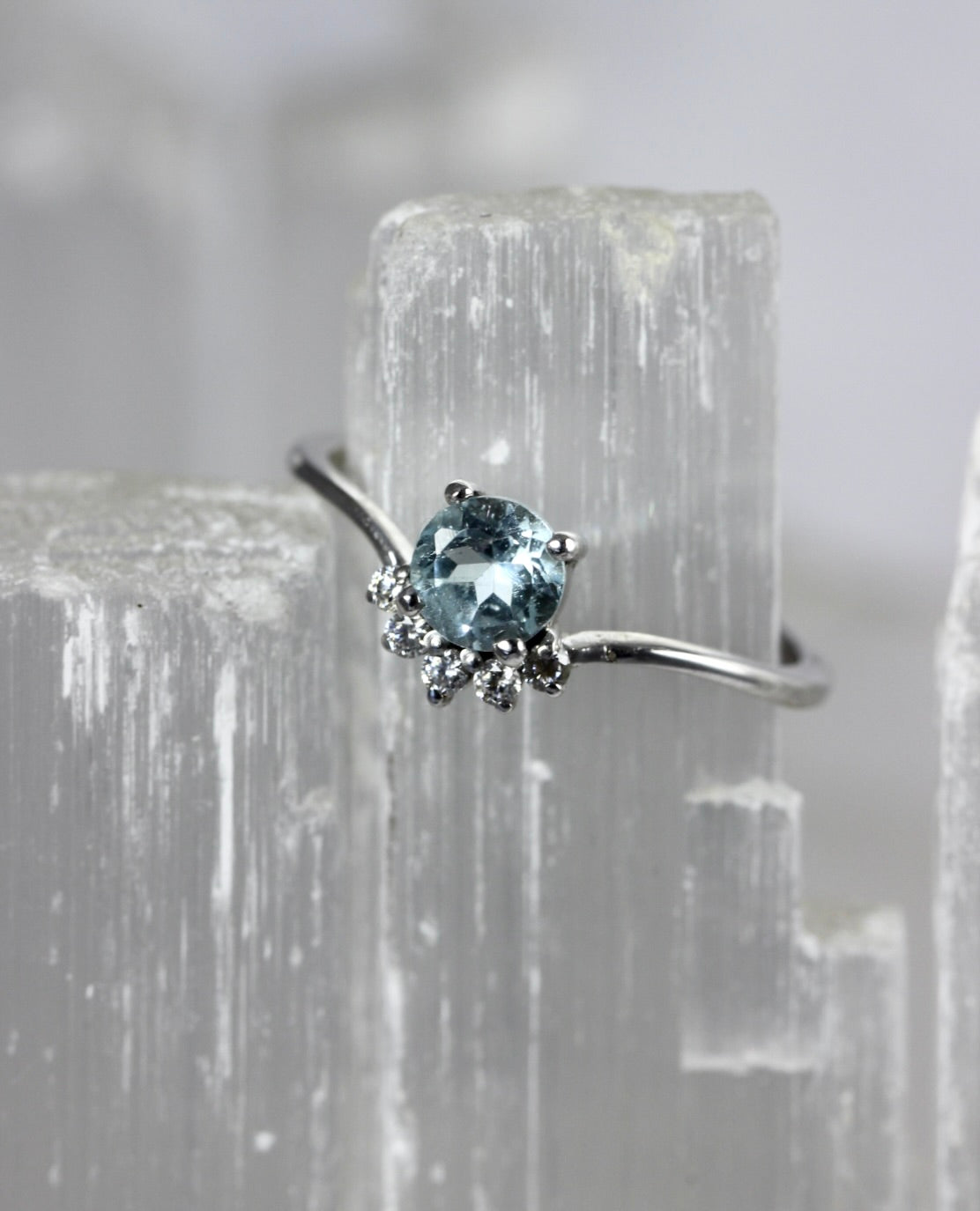 Blue Topaz Dainty Ring
