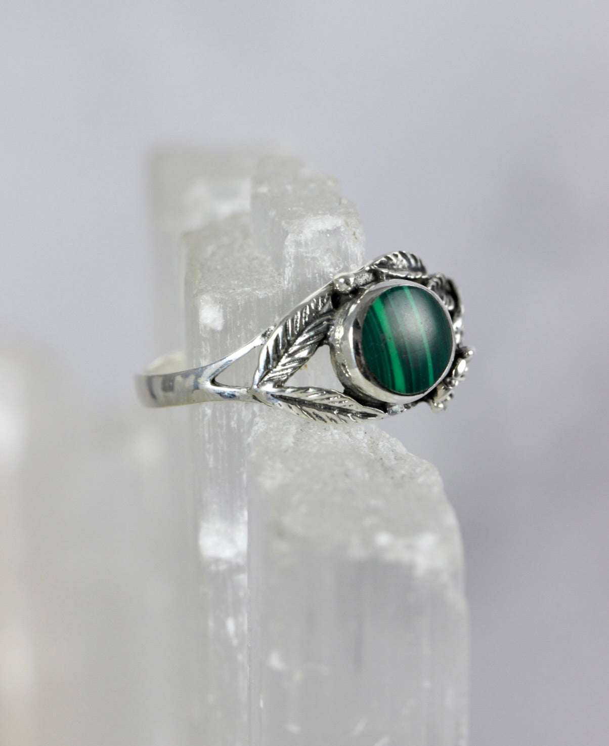 Malachite Laurel Ring