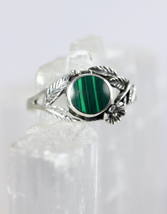 Malachite Laurel Ring