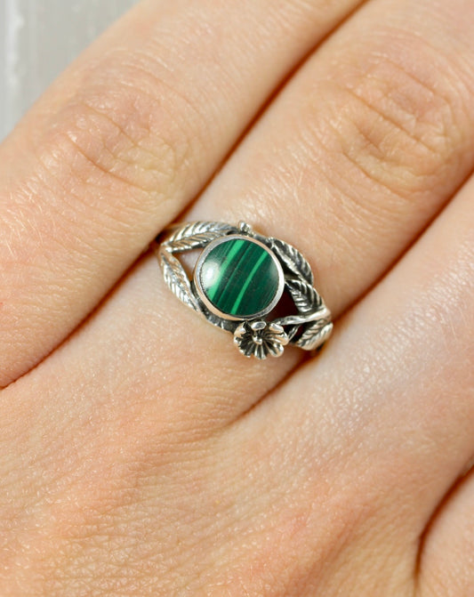 Malachite Laurel Ring