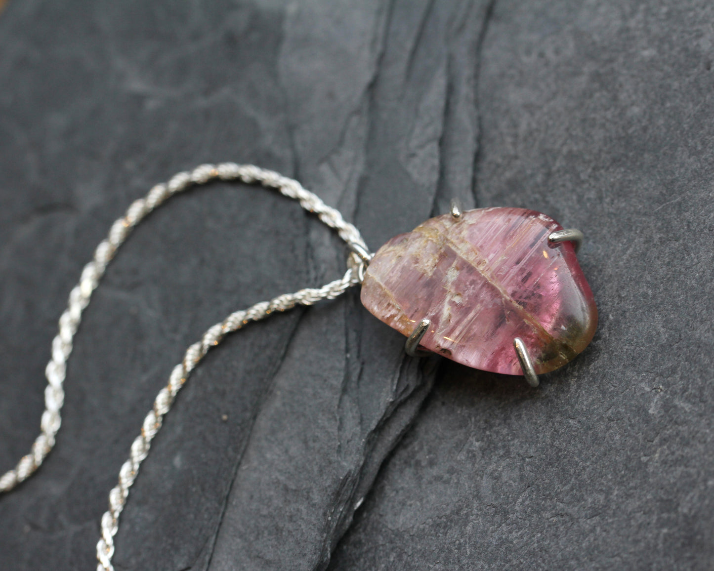 Watermelon Tourmaline Necklace
