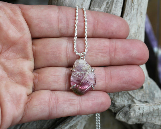 Watermelon Tourmaline Necklace