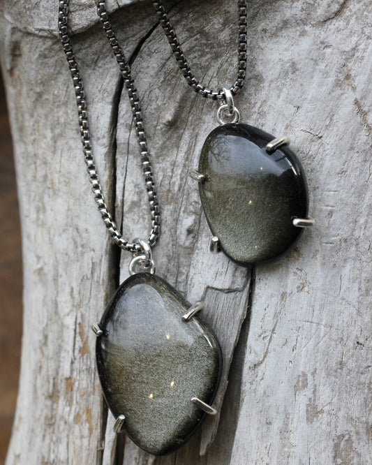 Gold Sheen Obsidian Necklaces