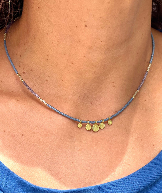 Multi Color Beaded Choker Necklaces