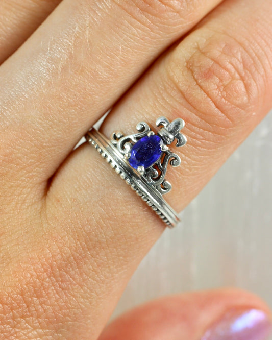 Sapphire Crown Ring