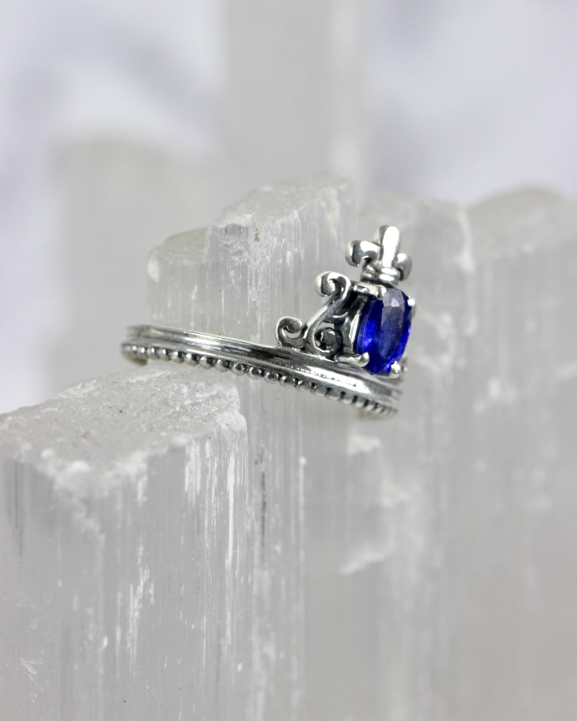 Sapphire Crown Ring