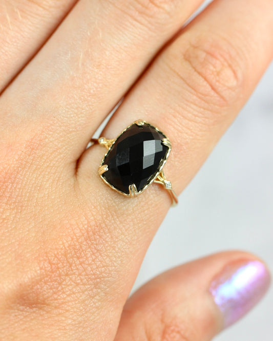 Black Agate Ring