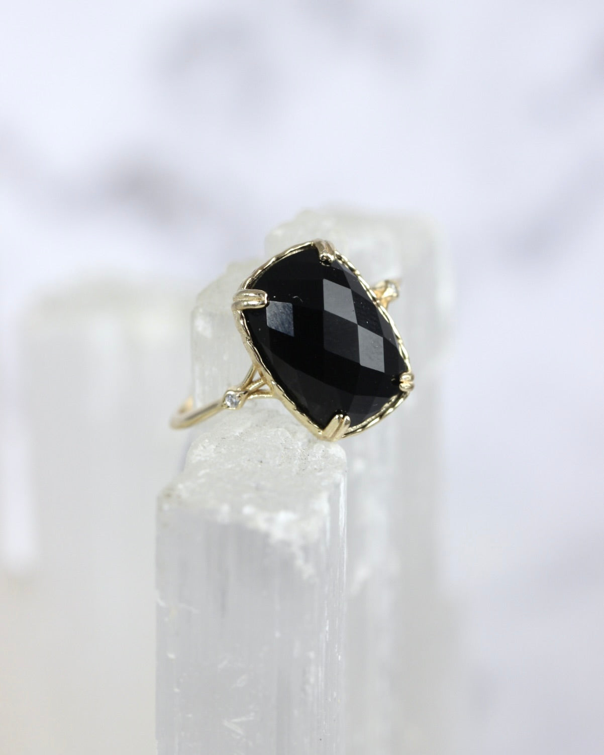 Black Agate Ring