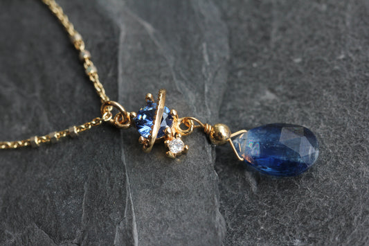 Kyanite Saturn Necklace