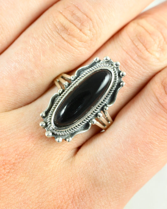 Black Onyx Statement Ring