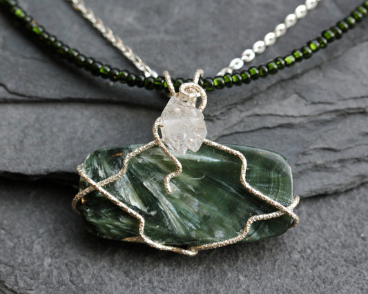 Seraphinite Herkimer Necklace