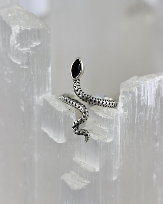Gemstone Snake Rings