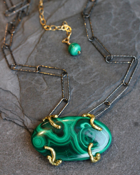 Chunky Malachite Necklace