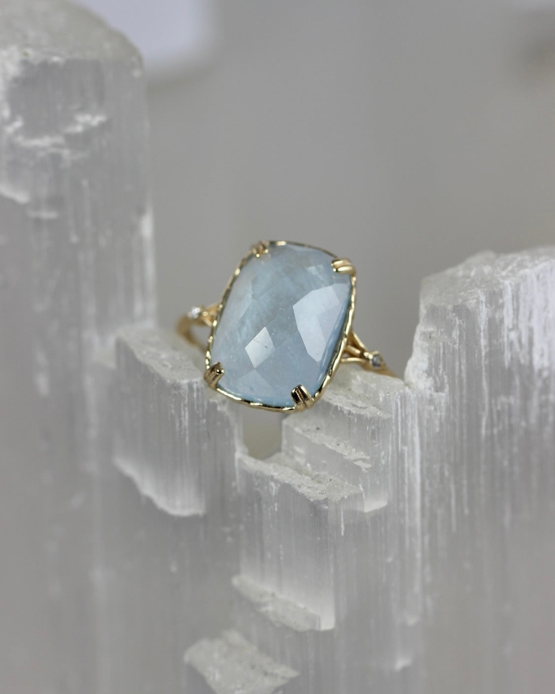 Aquamarine Gold Ring