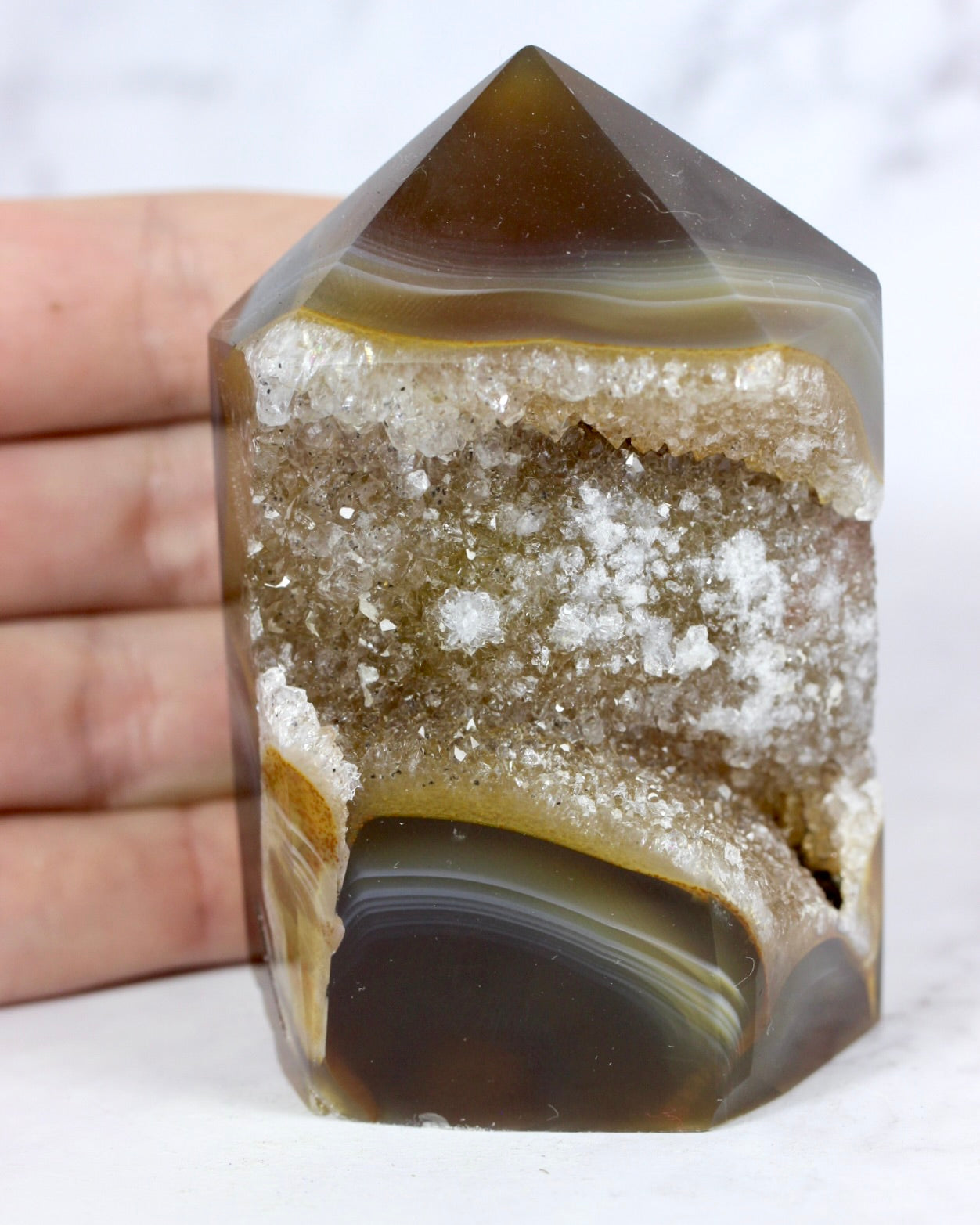 Chunky Agate Druzy Points