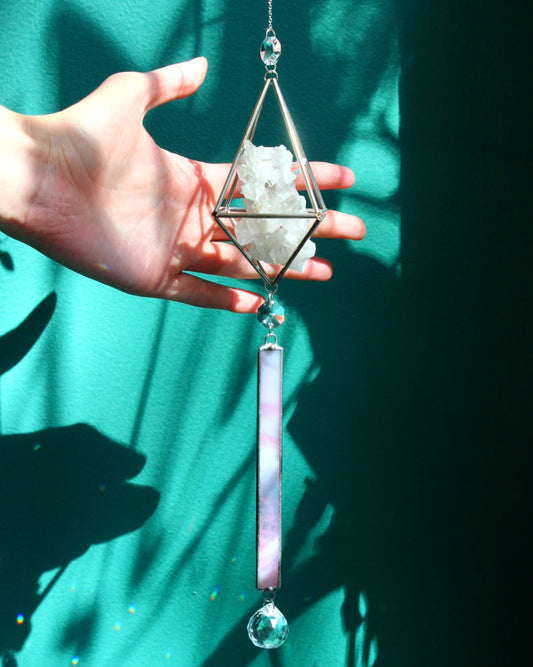 Quartz Stained Glass Sun Catcher