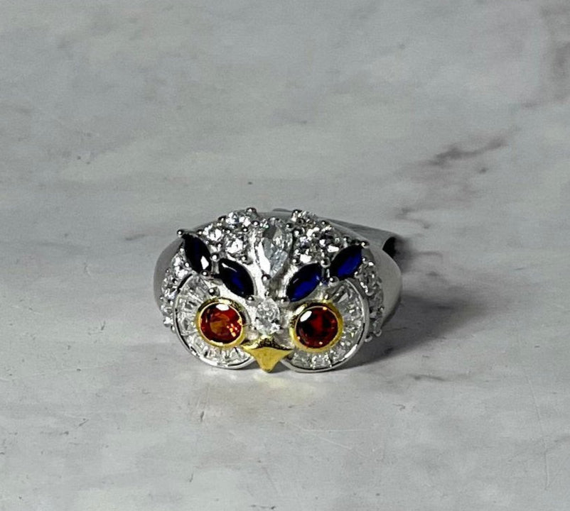 Silver Owl Ring