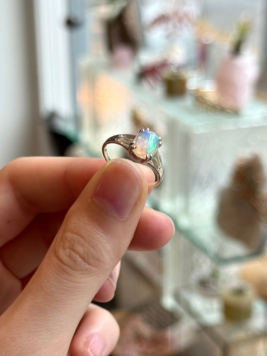 Ethiopian Opal Silver Ring