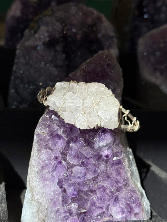 Quartz Crystal Cuff Bracelet