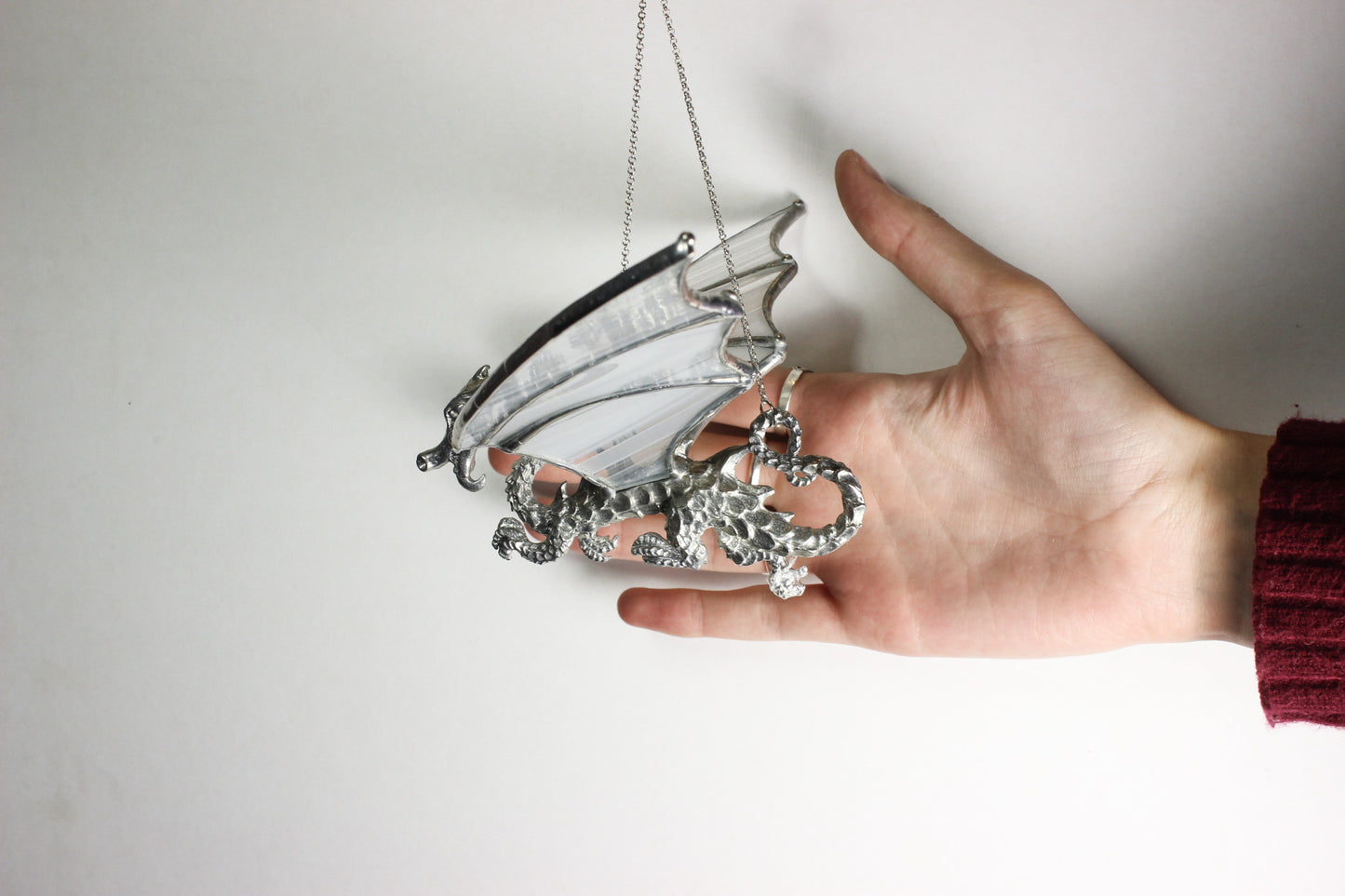 White Stained Glass Dragon