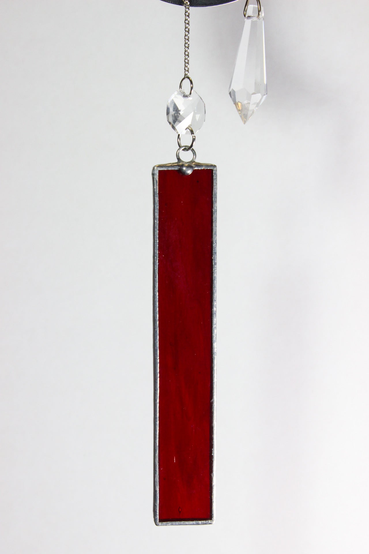 Red Moon Stained Glass Sun Catcher