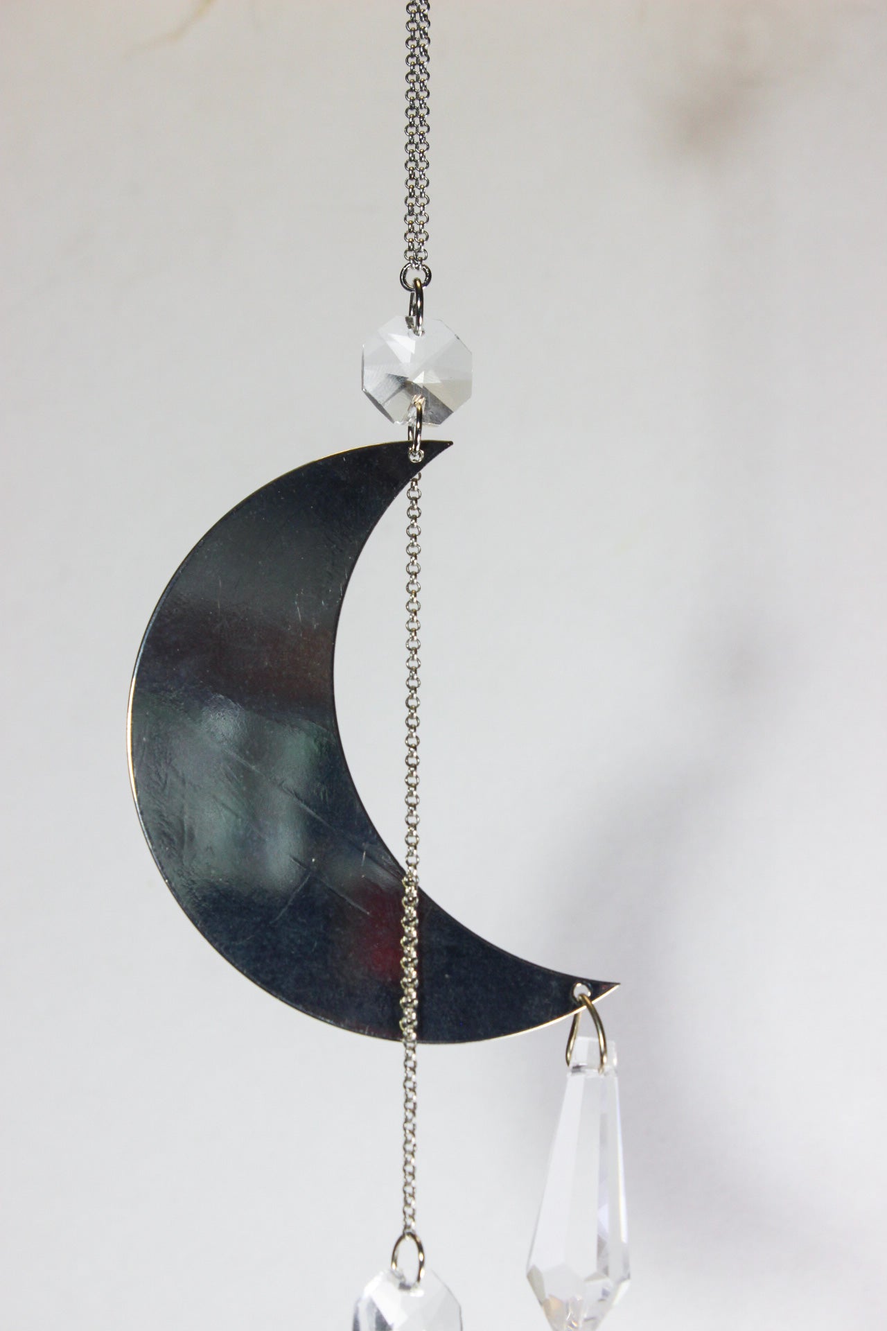 Red Moon Stained Glass Sun Catcher