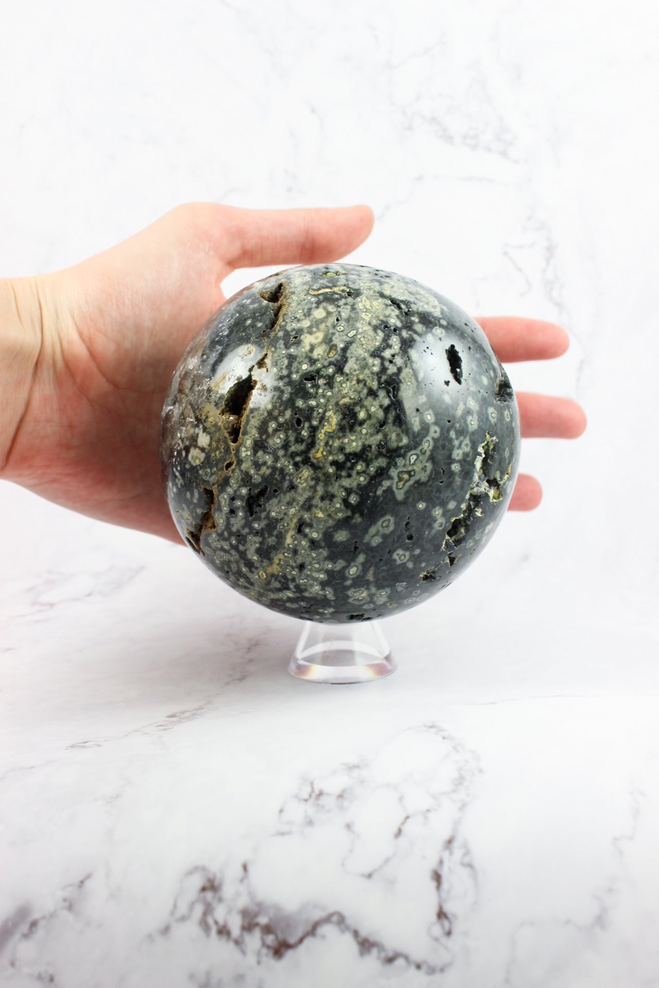 Large Ocean Jasper Sphere