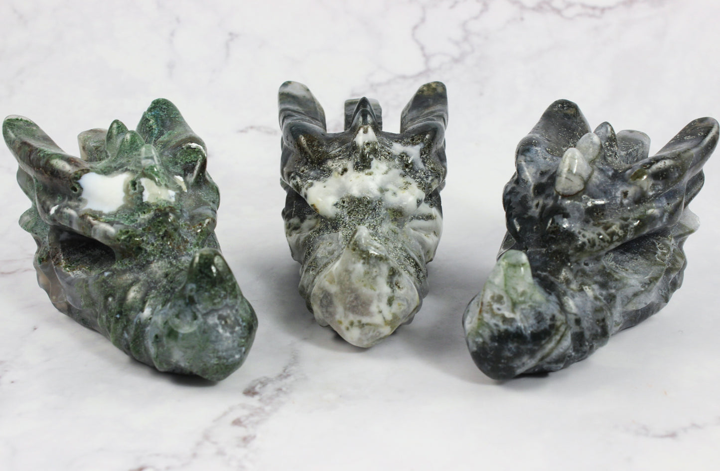 Large Moss Agate Dragons