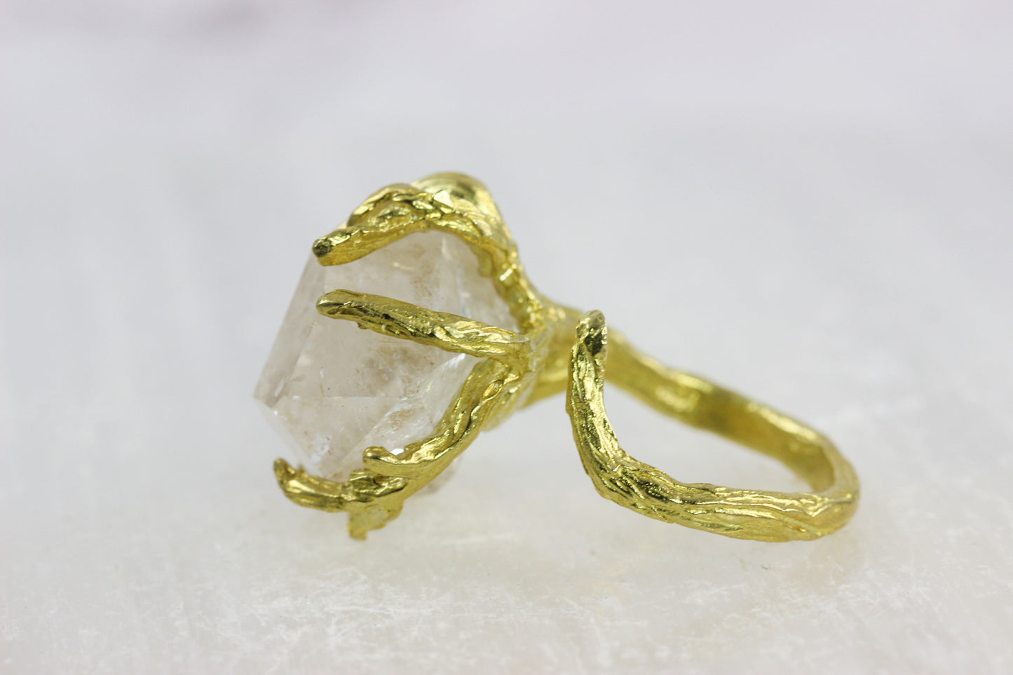 Herkimer Diamond Large Branch Ring