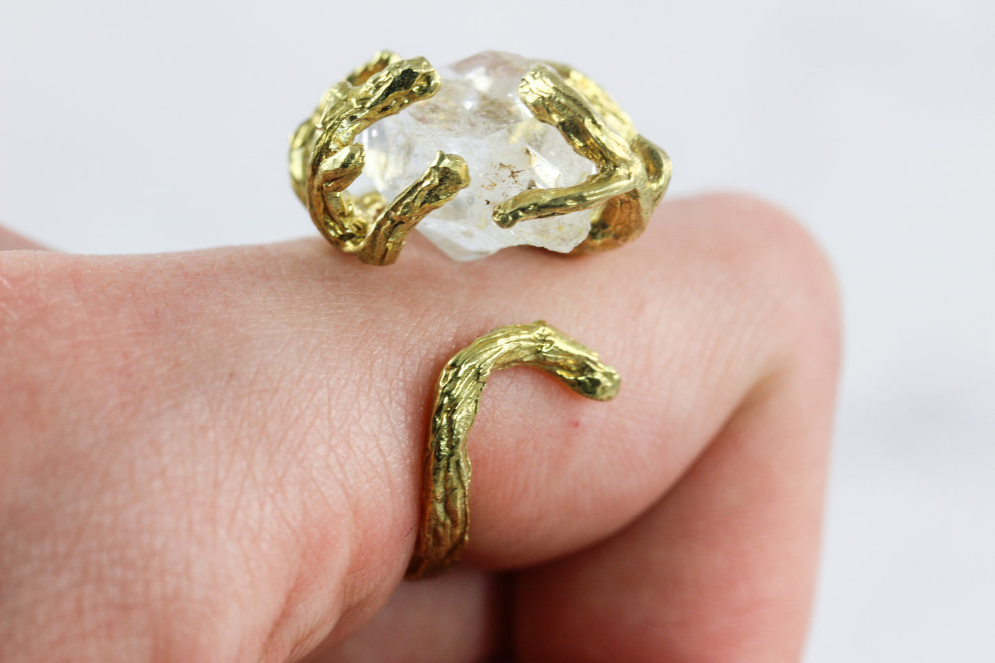 Herkimer Diamond Branch Ring