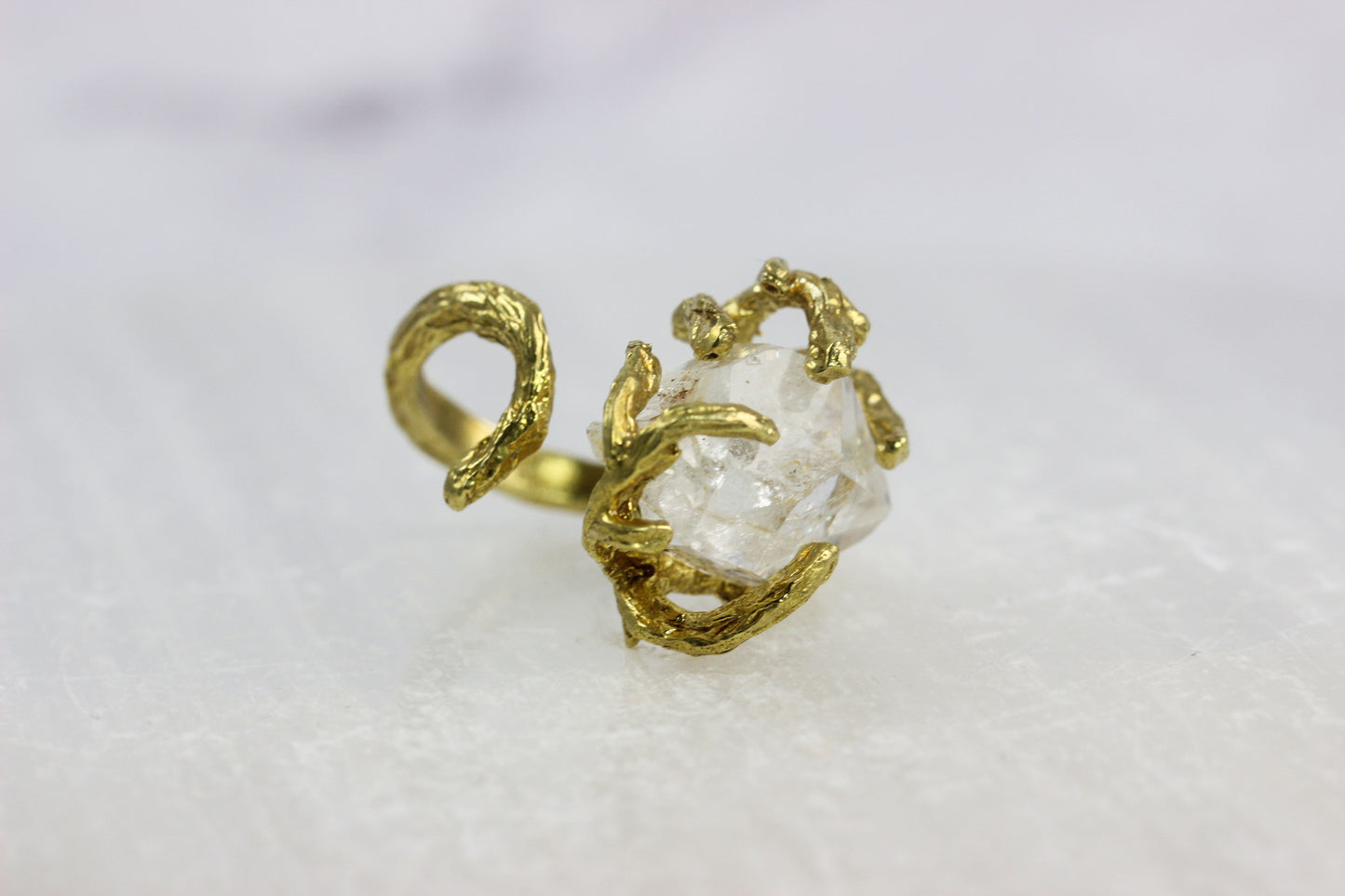 Herkimer Diamond Branch Ring