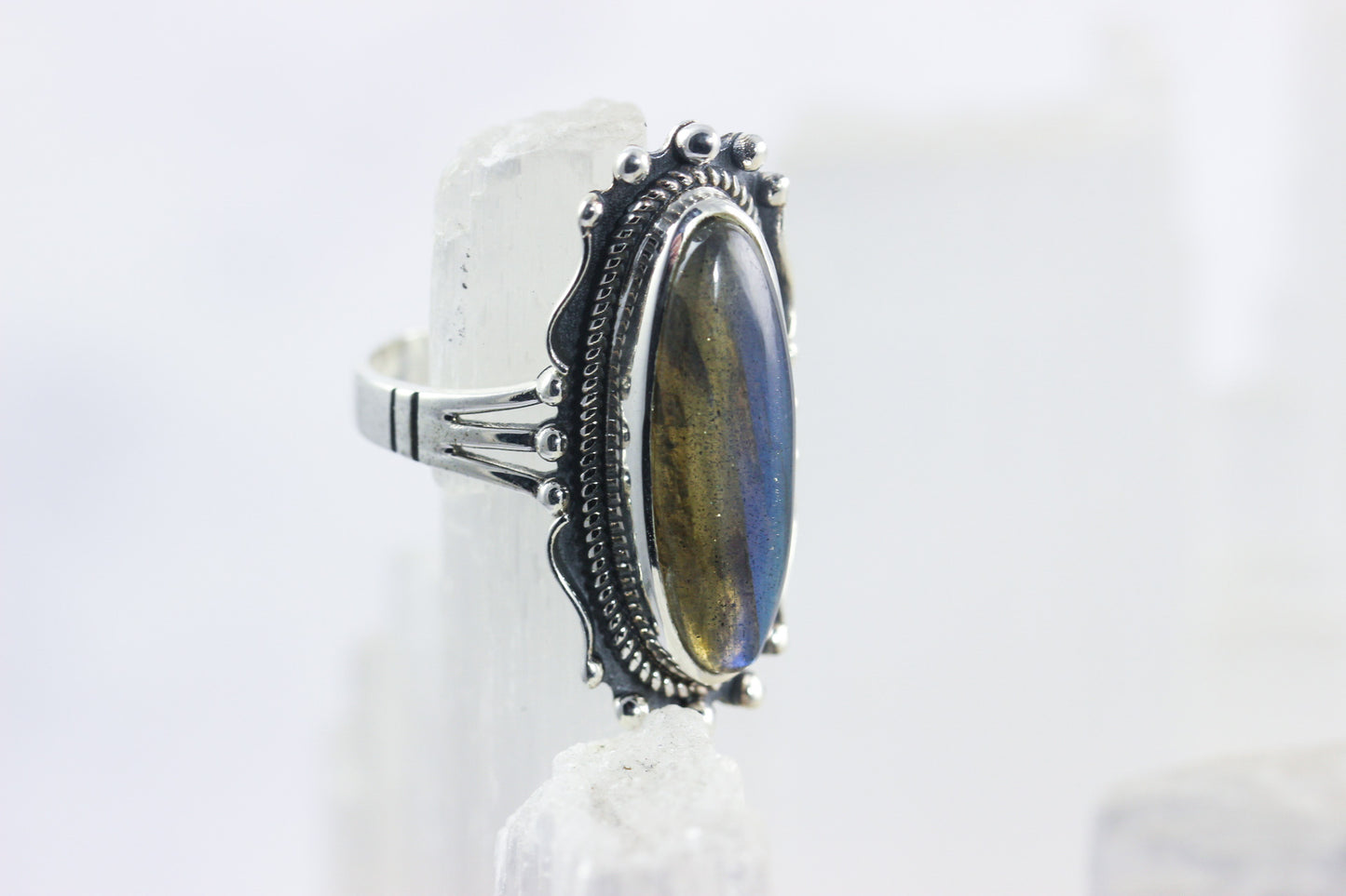 Labradorite Statement Ring
