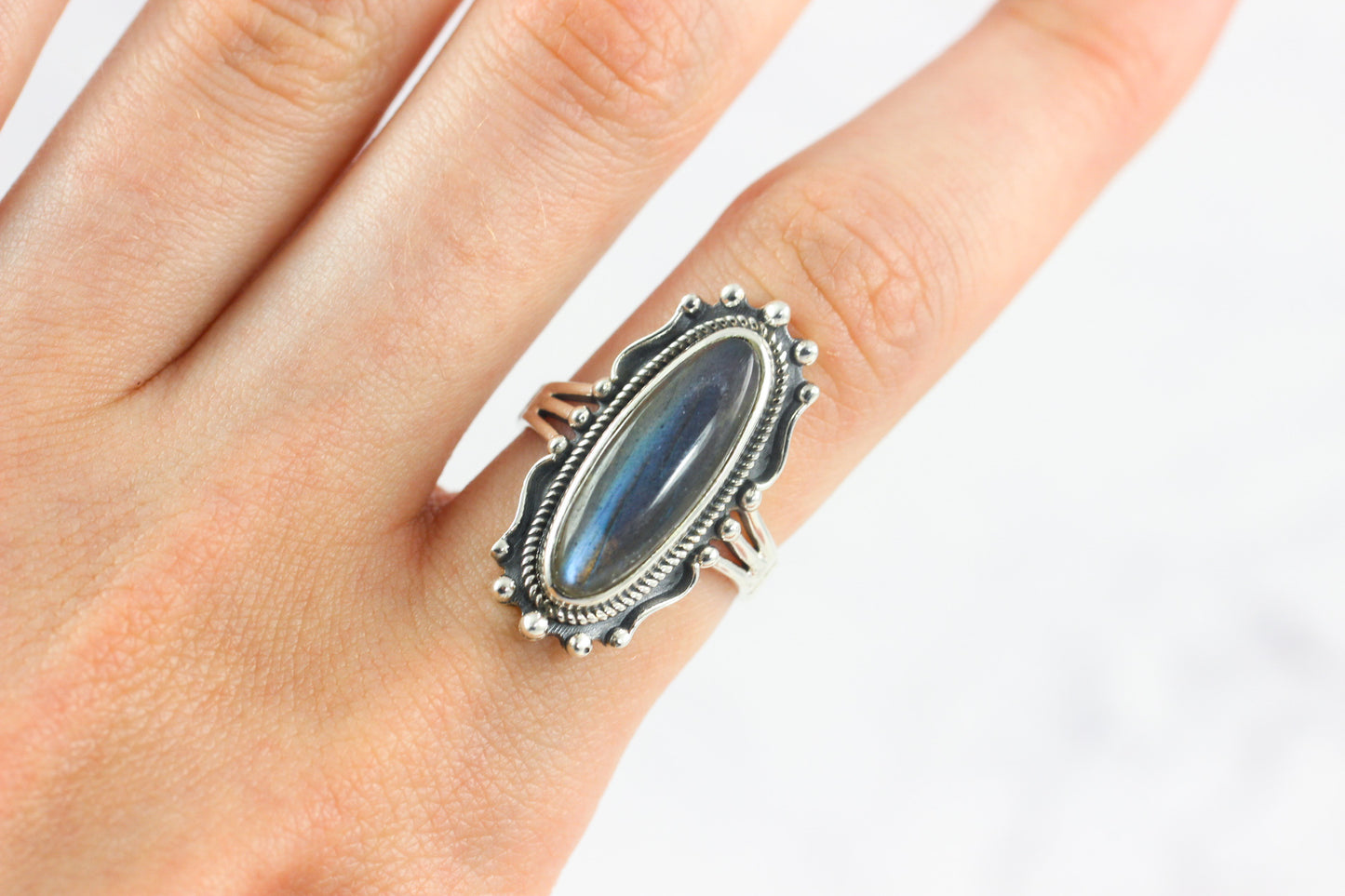 Labradorite Statement Ring