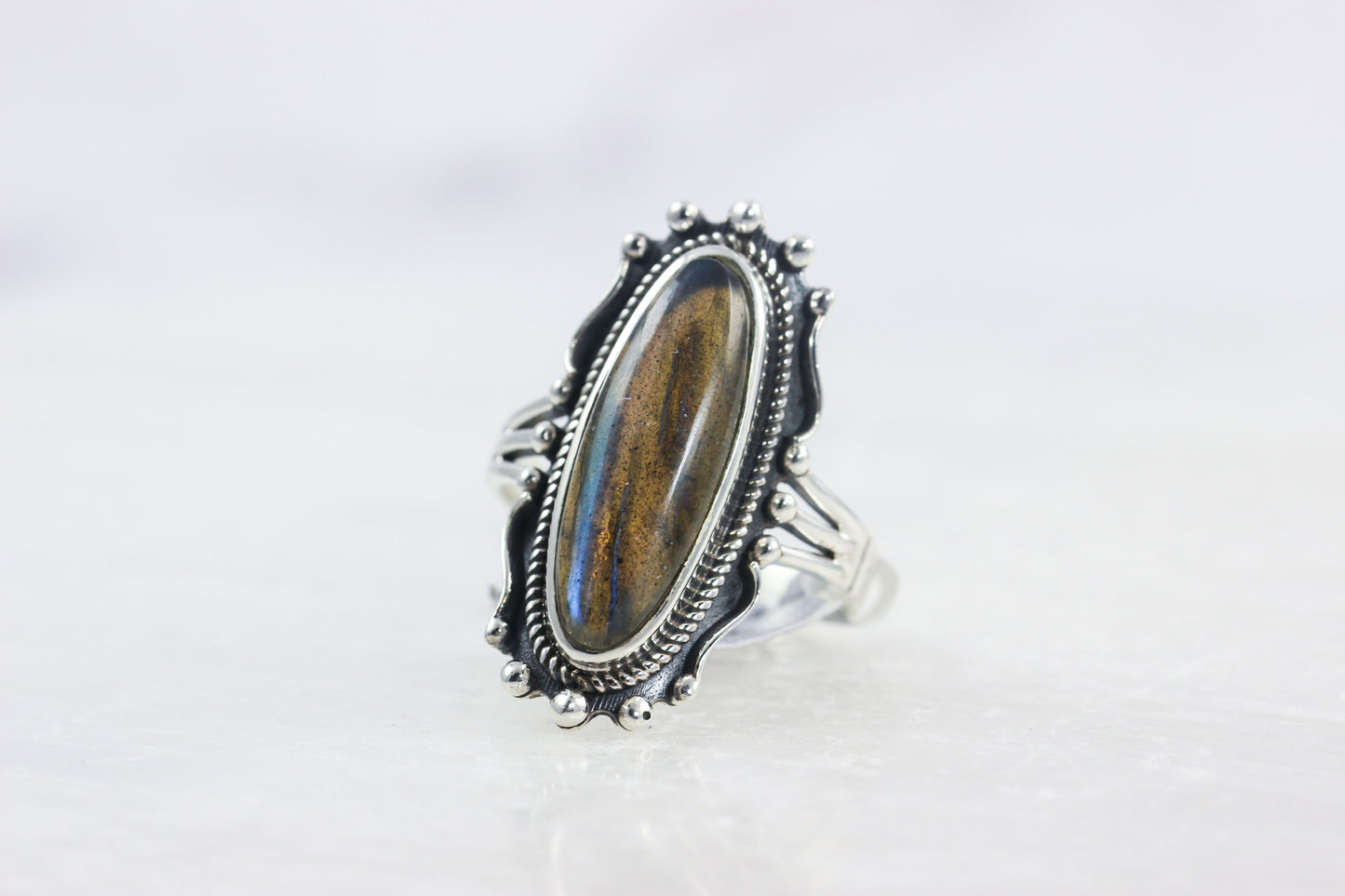 Labradorite Statement Ring