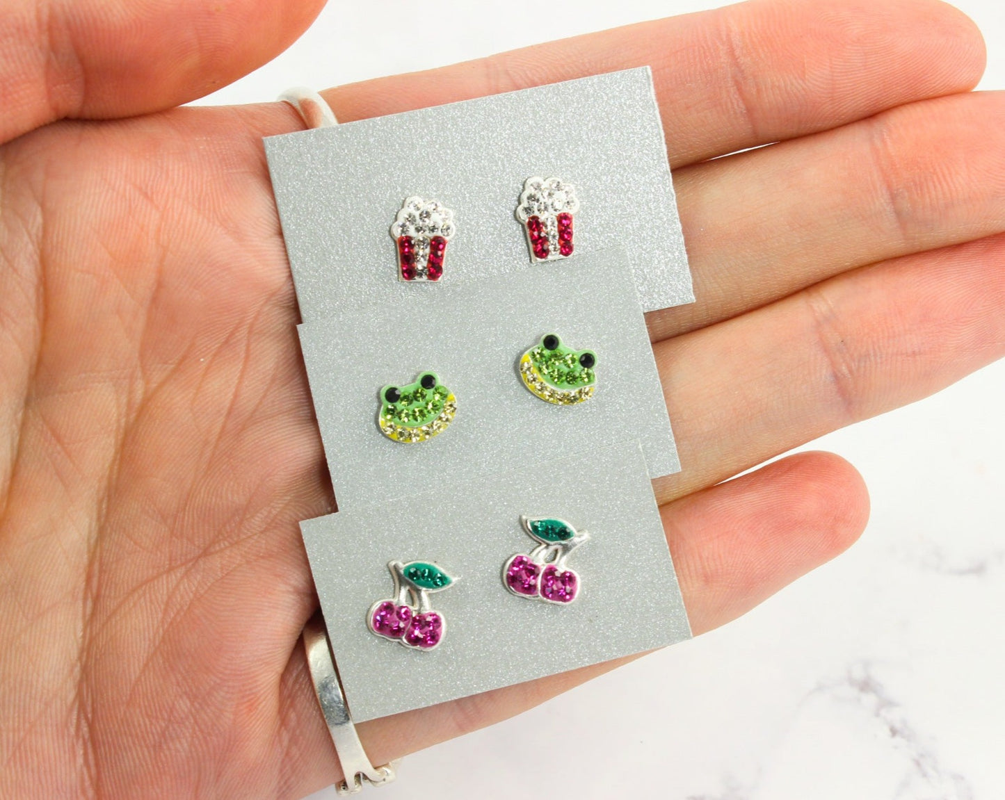 Rhinestone Stud Earrings