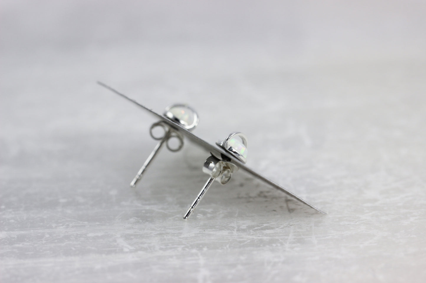 Opal Saturn Stud Earrings