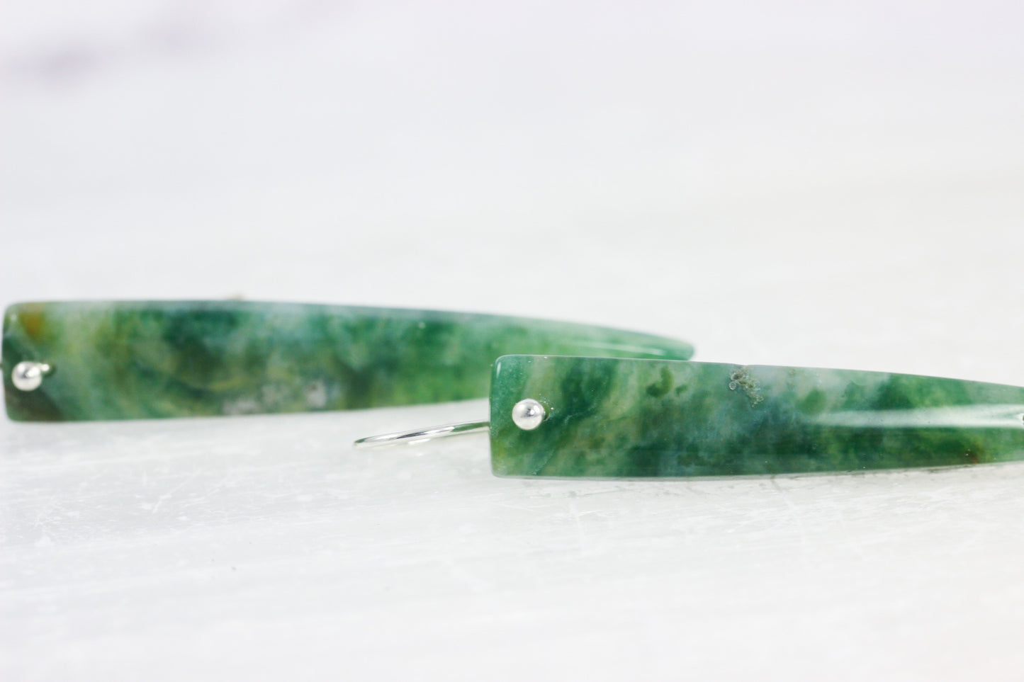 Mountain Jade Spike Earrings