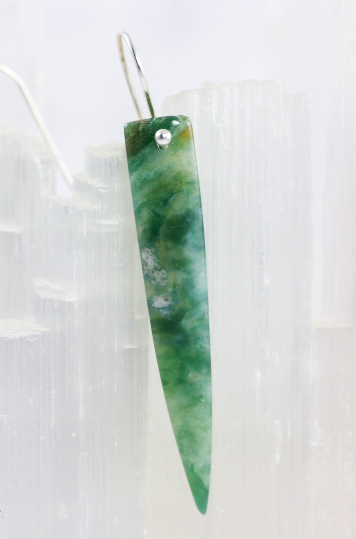 Mountain Jade Spike Earrings