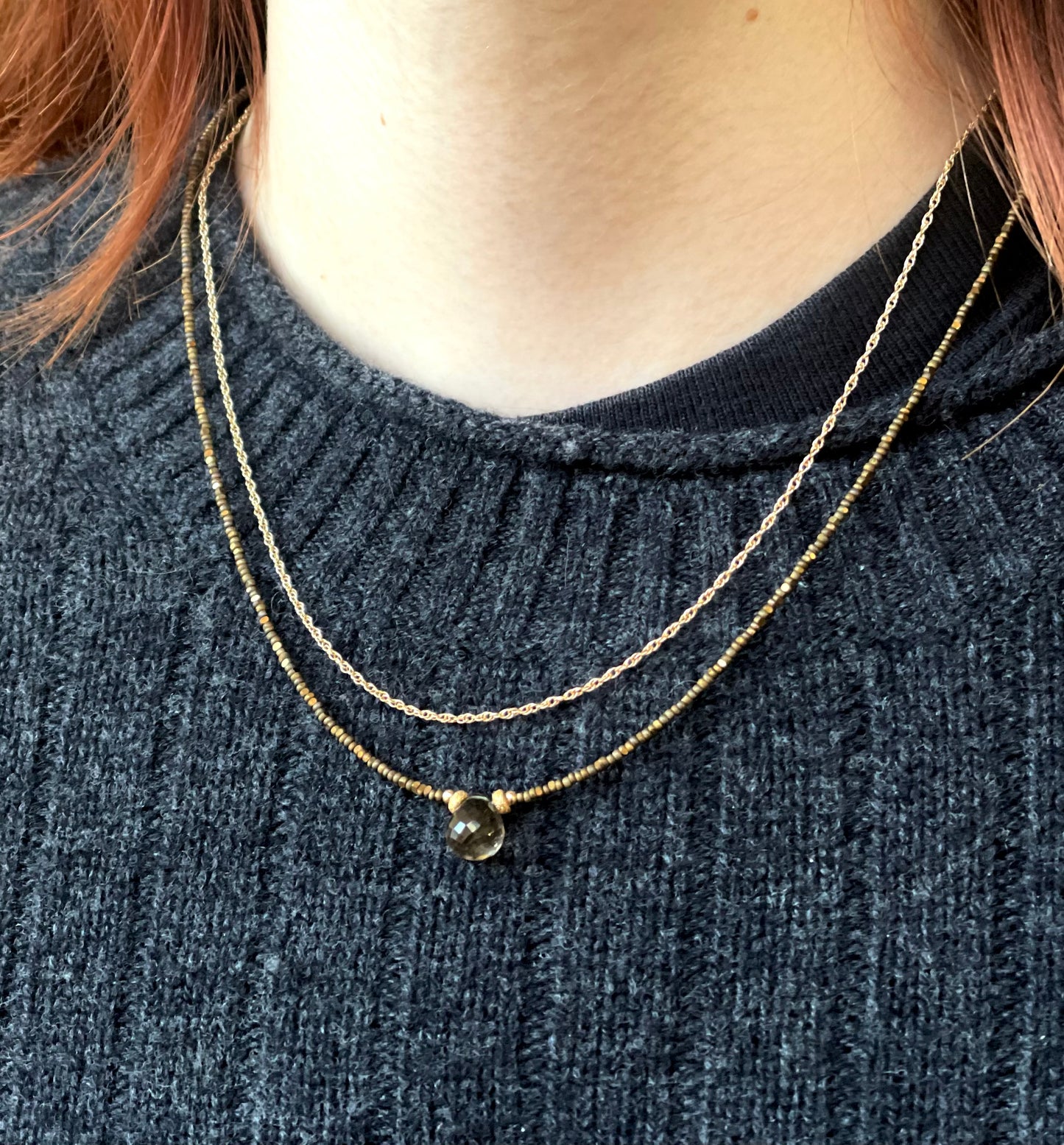 Smokey Quartz Layered Necklace
