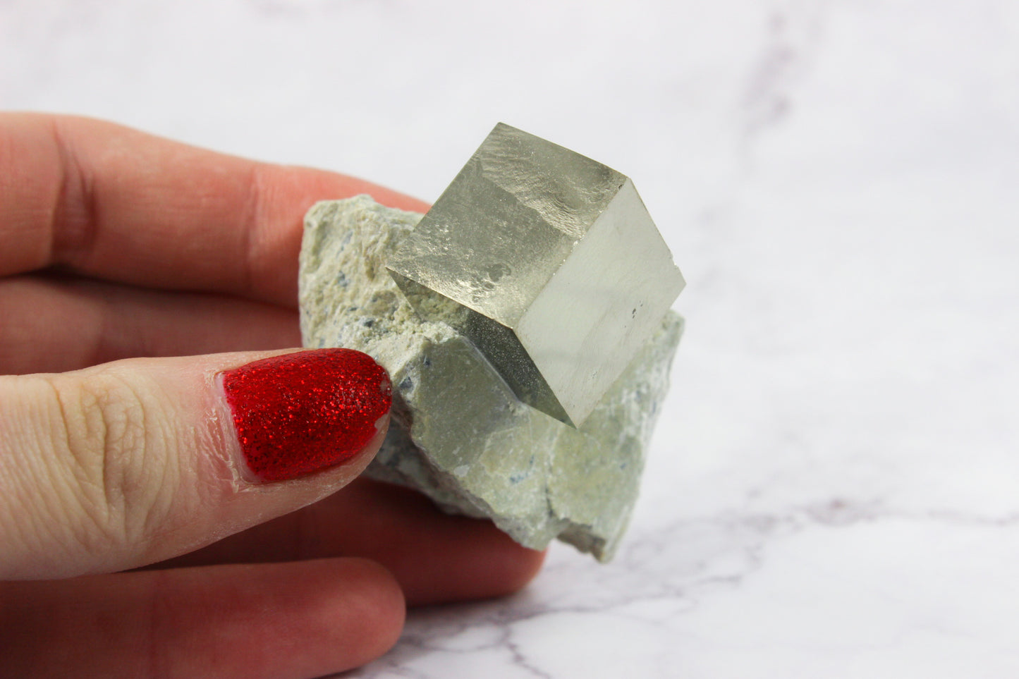 Pyrite Cubes in Matrix