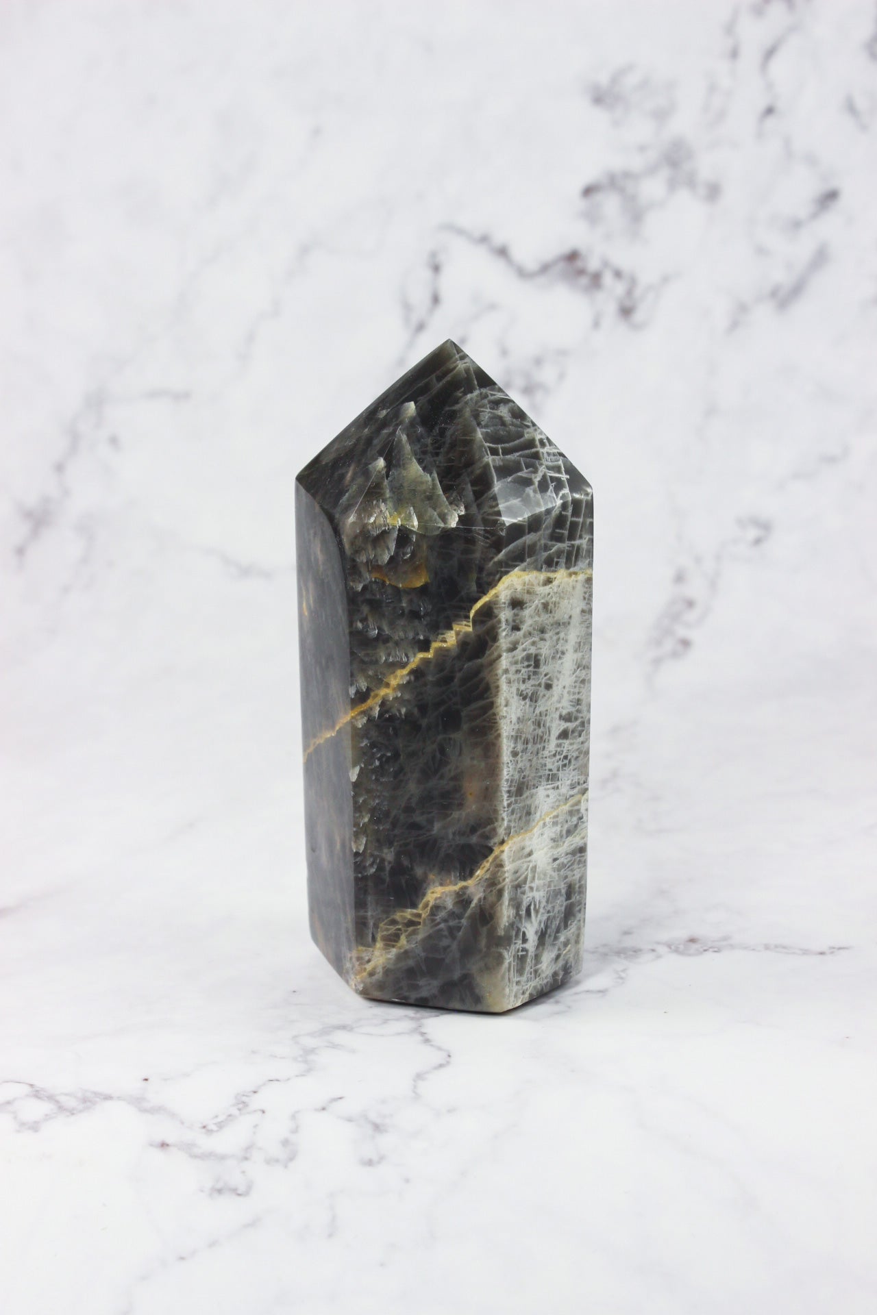 Black Moonstone Points