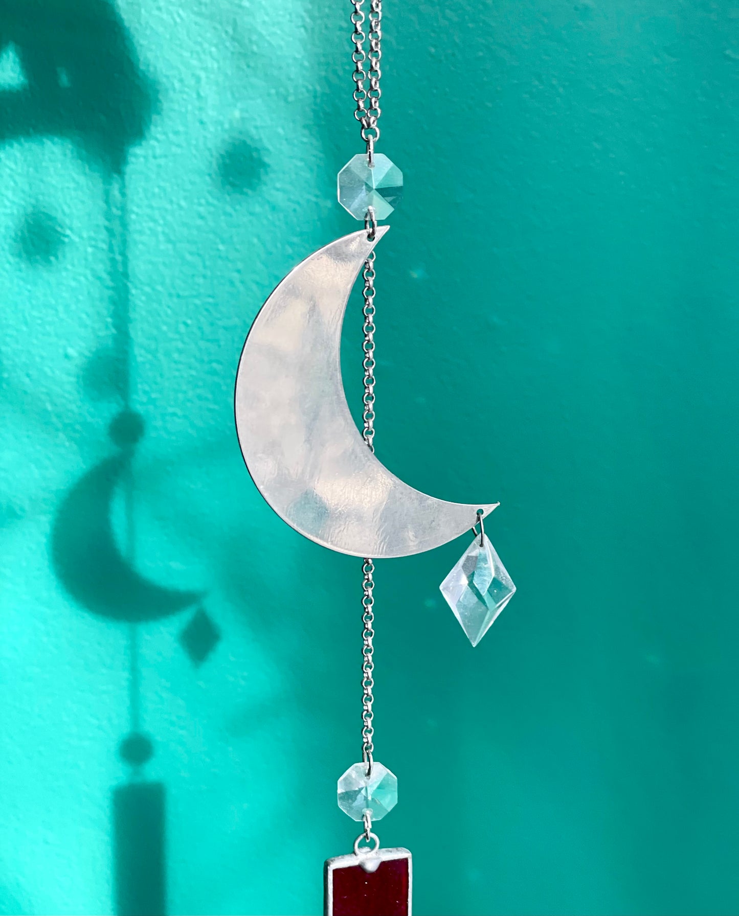 Red Stained Glass Sun Catcher