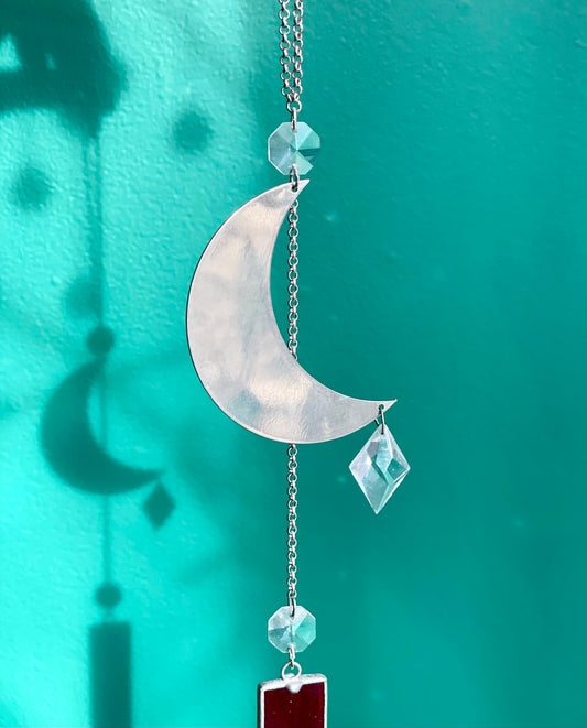 Red Stained Glass Sun Catcher