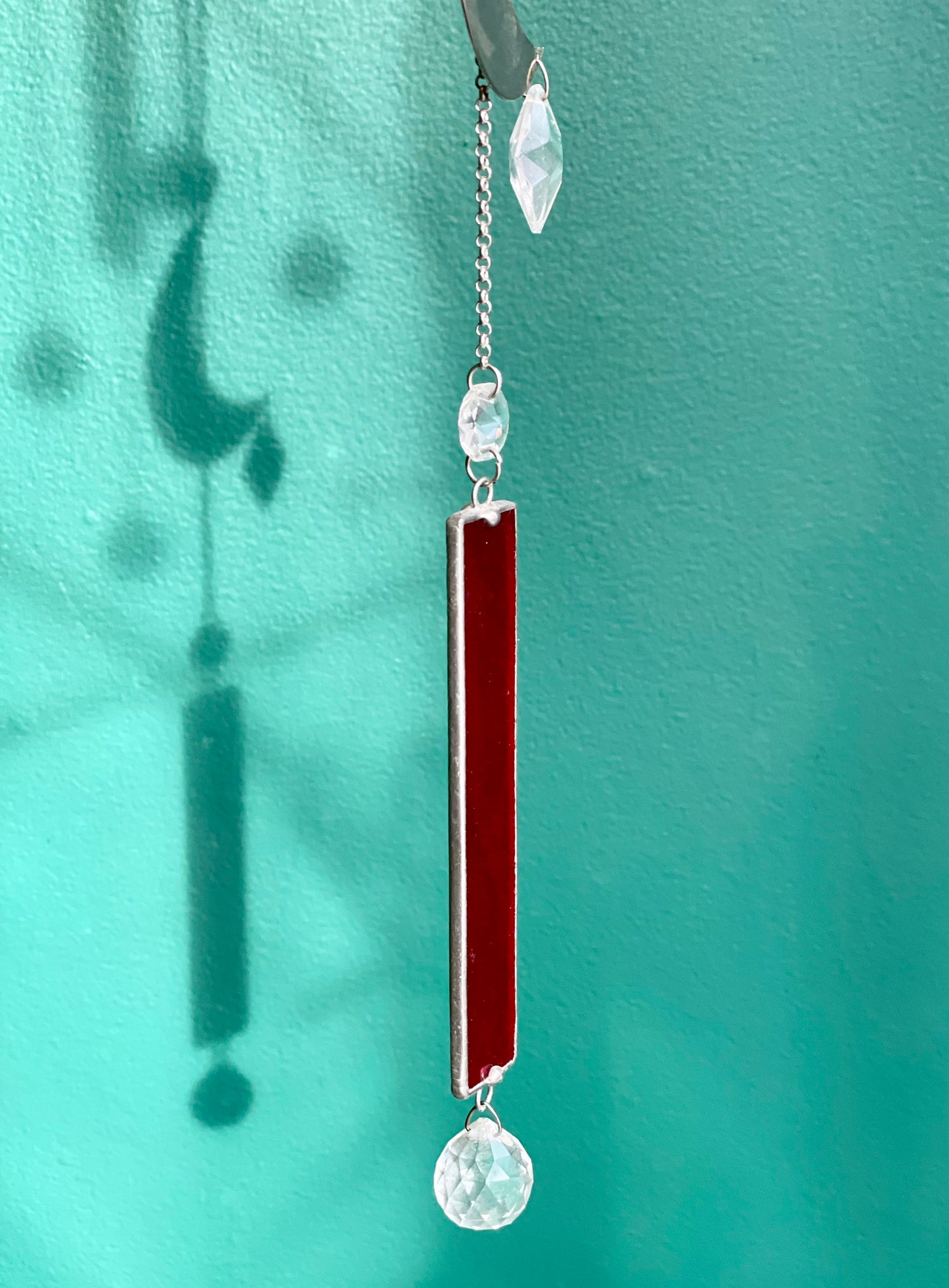 Red Stained Glass Sun Catcher