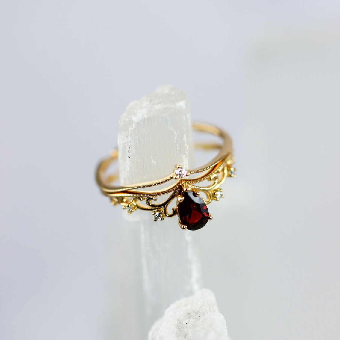 Garnet Stacking Ring
