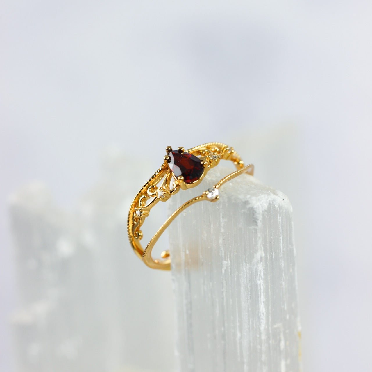 Garnet Stacking Ring