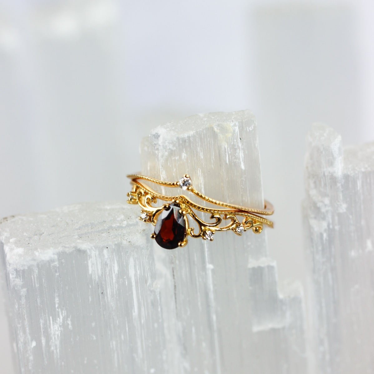 Garnet Stacking Ring