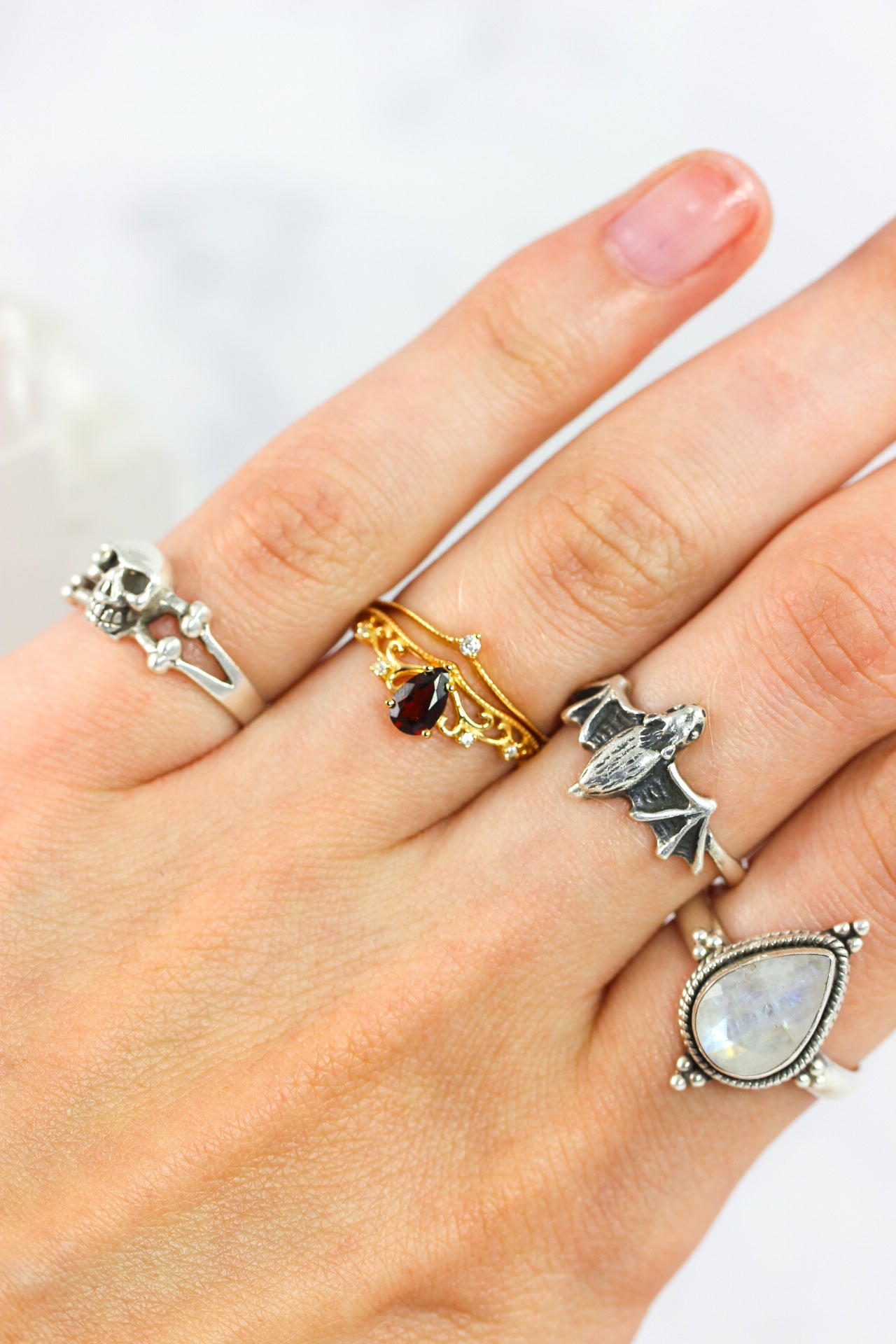 Garnet Stacking Ring
