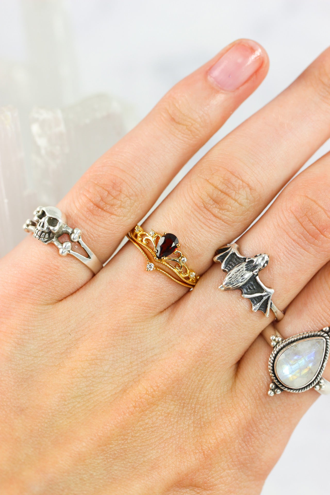 Garnet Stacking Ring